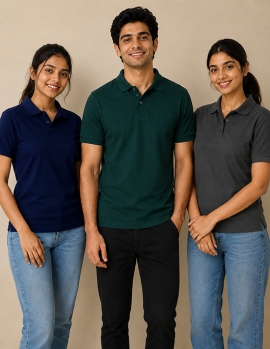 240 GSM Combed Cotton Polo T-Shirts Pack of 3 for Men &amp; Women