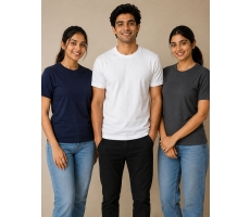 200 GSM Pure Cotton Round Neck T-Shirt Combo (Pack of 3)