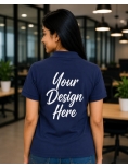 Custom Upload Design Polo Collar T-Shirt – 240 GSM Pure Combed Cotton