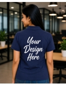 Custom Upload Design Polo Collar T-Shirt – 240 GSM Pure Combed Cotton