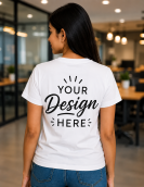 Custom Upload Design Round Neck T-Shirt – 200 GSM Pure Cotton