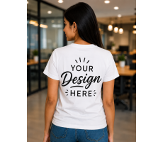 Custom Upload Design Round Neck T-Shirt – 200 GSM Pure Cotton