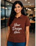 Custom Upload Design Polo Collar T-Shirt – 220 GSM Mars Fabric