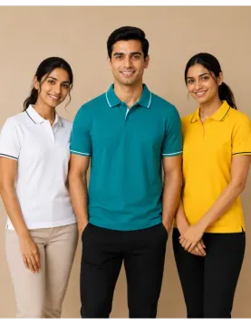 240 GSM Cotton Blended Polo T-Shirt Combo Pack of 3