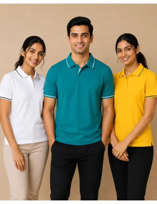 240 GSM Cotton Blended Polo T-Shirt Combo Pack of 3