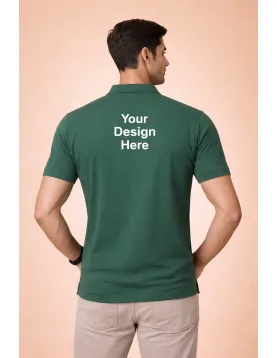 Custom Print POD 240 GSM Pure Cotton Polo Collar T-Shirt