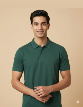 Pure Polo Cotton 240 GSM Bio-Wash Collar Neck T-Shirt