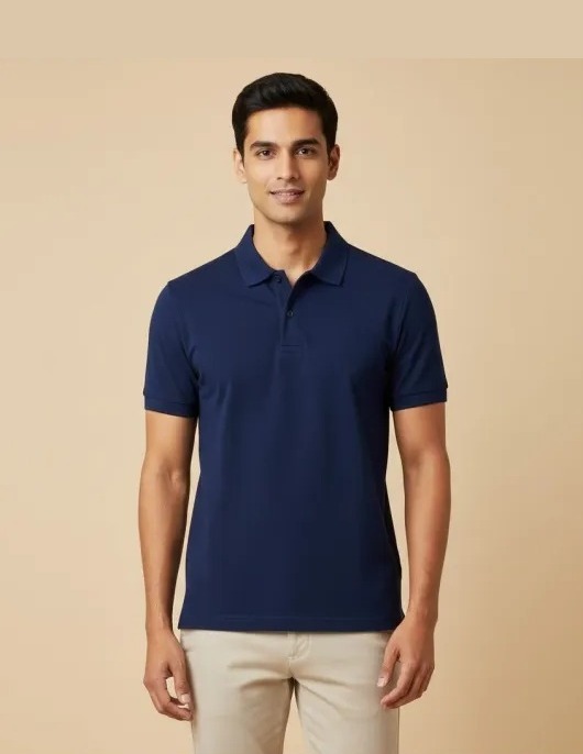 Custom Print POD 240 GSM Pure Cotton Polo Collar T-Shirt