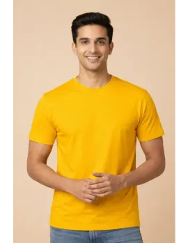 200 GSM Single Jersey Pure Cotton Round Neck T-Shirt