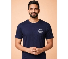 Custom Logo Printed Round Neck T-Shirt – 200 GSM Cotton