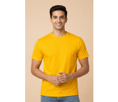Unisex 200 GSM Plain Pure Cotton Round Neck T-Shirt