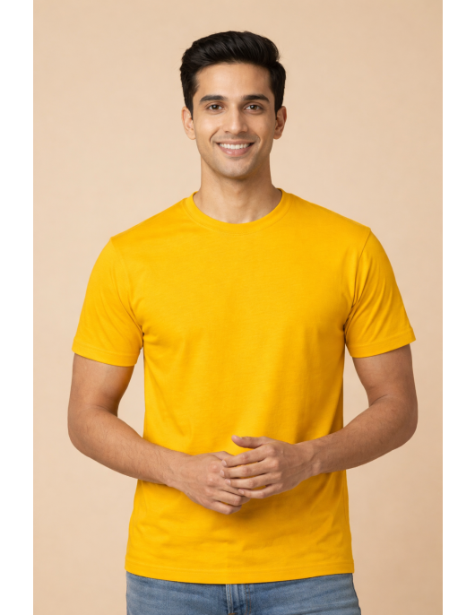 200 GSM BIO Wash 100% Pure Cotton Round Neck T Shirts