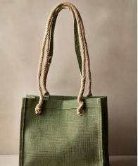 Green Jute Bag For Lunch - Multipurpose Bag