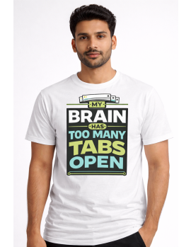 Overloaded Mind Graphic Printed White T-Shirt