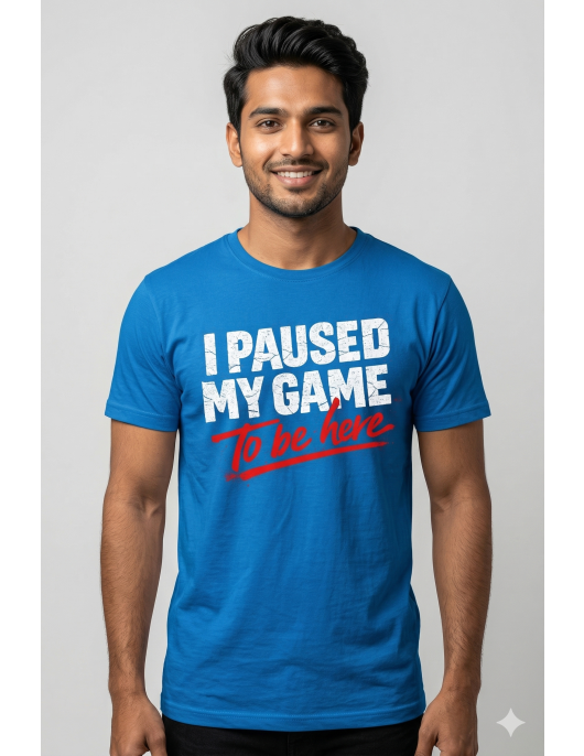 printed t shirt blue