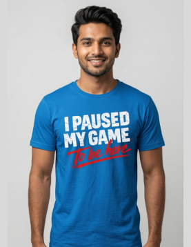 printed t shirt blue