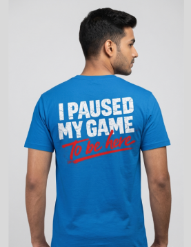 printed t shirt blue