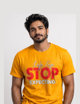 printed t shirt yellow