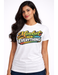 Uniwear Trendy Motivational Print Tee – Clean White Casual T-Shirt
