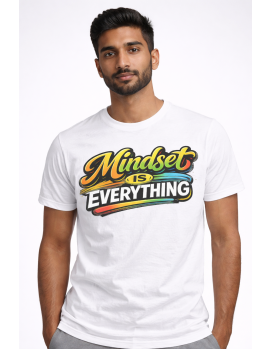 Uniwear Trendy Motivational Print Tee – Clean White Casual T-Shirt