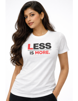 Uniwear Signature Text Print White Casual Fashion Tee