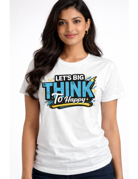 Positive Vibes Typography White Casual T-Shirt