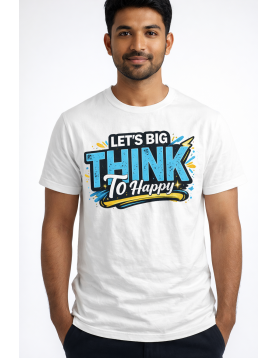 Positive Vibes Typography White Casual T-Shirt