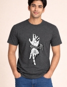 Lord Shiva Hand Mudra Graphic Round Neck T-Shirt