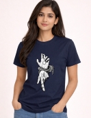 Lord Shiva Hand Mudra Graphic Round Neck T-Shirt