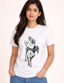 Lord Shiva Hand Mudra Graphic Round Neck T-Shirt