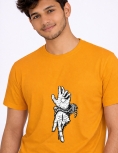 Lord Shiva Hand Mudra Graphic Round Neck T-Shirt