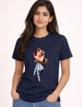 Uniwear Divine Hand Graphic Print Round Neck T-Shirt| 200 GSM Cotton Tee