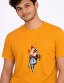 Uniwear Divine Hand Graphic Print Round Neck T-Shirt| 200 GSM Cotton Tee