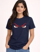 Uniwear Fierce Eyes Graphic Print Round Neck T-Shirt
