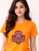 Kerala Culture Theyyam Face Red Graphic Tee