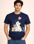 Cute Anime Mother Cat and Kittens Aesthetic T-Shirt
