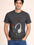 Thanks For Listening Cute Headphones Graphic Print Oversized T-Shirt