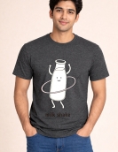 Milk Shake Funny Food Pun Graphic Print Oversized T-Shirt