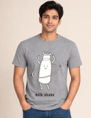Milk Shake Funny Food Pun Graphic Print Oversized T-Shirt