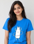 Milk Shake Funny Food Pun Graphic Print Oversized T-Shirt