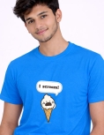I Scream Ice Cream Funny Food Pun Graphic Oversized T-Shirt