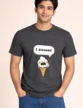 I Scream Ice Cream Funny Food Pun Graphic Regular Fit T-Shirt