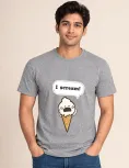 I Scream Ice Cream Funny Food Pun Graphic Regular Fit T-Shirt