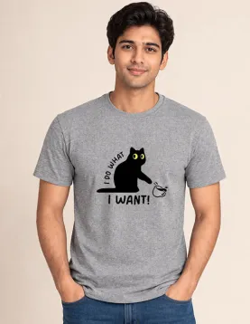 "I Do What I Want" Black Cat Graphic T-Shirt