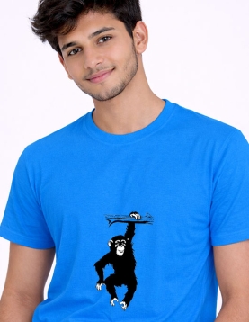 Hanging Monkey Graphic Print T-Shirt