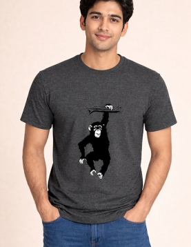 Hanging Monkey Graphic Print T-Shirt