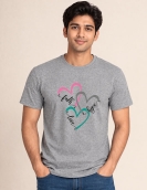 Faith Hope Love Hearts Graphic Print T-Shirt