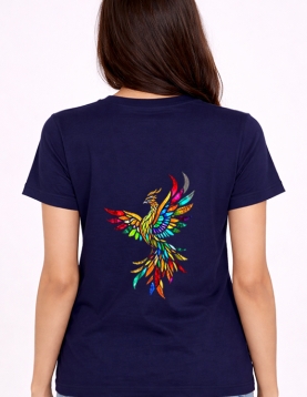 Colorful Phoenix Rising Graphic T-Shirt