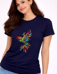 Colorful Phoenix Rising Graphic T-Shirt
