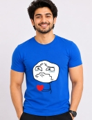 Uniwear Emotional Crying Meme Heart Graphic T-Shirt